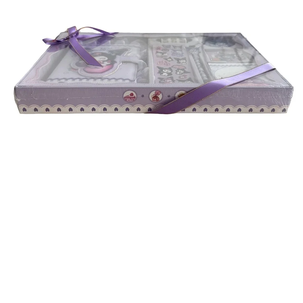 Sanrio Kuromi Stationery Gift Set Journal Stickers Pens Purple NIP Kawaii Cute